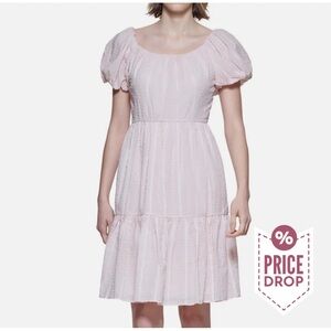 NWT Calvin Klein Textured Above Knee Fit & Flare Dress